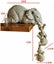 Three elephants resin gardening ornaments Cute Elephant Figurines hanging Carousel 3