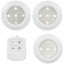 Remote Controlled LED Puck Light Triple Pack Carousel 1