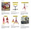New V-Head Pipe Stand Folding Tripod 60-106cm Height 1/8"-12" Pipe 1125kg Carousel 13