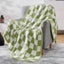 COMFEYA Cosy Checked Blanket 130x160CM - Green Carousel 1