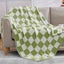 COMFEYA Cosy Checked Blanket 130x160CM - Green Carousel 5