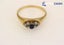 18ct Yellow Gold Blue Sapphire and Diamond Dress Ring with Papers Carousel 1
