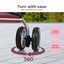 Pawz Large Pet Stroller Dog Cat Carrier Travel Pushchair Foldable Pram 4 Wheels Carousel 5