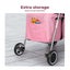 Pawz Large Pet Stroller Dog Cat Carrier Travel Pushchair Foldable Pram 4 Wheels Carousel 9