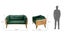 Dover Indoor- Covered Outdoor Sofa Set with One Coffee Table, Green Carousel 5