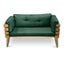 Dover Indoor- Covered Outdoor Sofa Set with One Coffee Table, Green Carousel 8