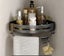 1pc Wall Non-Drill Aluminum Bathroom Storage Rack Wall-Mounted Corner Shelf Carousel 8