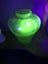Large uranium glass vase Carousel 1
