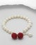 Beautiful Pearl and Sterling Silver Crystal bracelet - Red Carousel 1