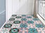 20Pcs PVC 10x10cm Peel and Stick Floor Tiles Frosted Floor Sticker Style 2 Carousel 1