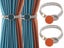 2 Pairs Curtain Tiebacks Curtain Rope Tie Backs Holdbacks Orange Dark Green Carousel 1