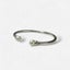 NZ Made Sterling Silver Flexi - Twist Slave Bangle with Genuine Cultured Pearls Carousel 2