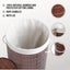 Sherwood Round Folding Bamboo Laundry Basket Hamper & Lid D38xH60cm Carousel 3