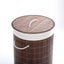 Sherwood Round Folding Bamboo Laundry Basket Hamper & Lid D38xH60cm Carousel 6