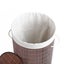 Sherwood Round Folding Bamboo Laundry Basket Hamper & Lid D38xH60cm Carousel 7