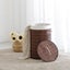 Sherwood Round Folding Bamboo Laundry Basket Hamper & Lid D38xH60cm Carousel 8