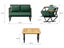 Compton Indoor- Covered Outdoor Sofa Set with Coffee Table, Green Carousel 3