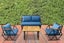 Compton Indoor- Covered Outdoor Sofa Set with Coffee Table, Blue Carousel 2