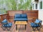 Compton Indoor- Covered Outdoor Sofa Set with Coffee Table, Blue Carousel 3