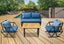 Compton Indoor- Covered Outdoor Sofa Set with Coffee Table, Blue Carousel 7