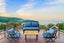 Compton Indoor- Covered Outdoor Sofa Set with Coffee Table, Blue Carousel 8