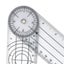 clear goniometer Angle Ruler 360 Degrees Rotatable Flexible Frosted PVC Semi Carousel 5