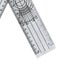 clear goniometer Angle Ruler 360 Degrees Rotatable Flexible Frosted PVC Semi Carousel 6