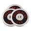 Weight Plates in red chrome 4 x 2.5kg 50mm Carousel 1