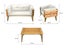IDIYA DOVER INDOOR/ COVERED OUTDOOR SOFA SET WITH ONE COFFEE TABLE,CREAM Carousel 4