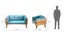 Dover Indoor- Covered Outdoor Sofa Set with One Coffee Table, Light Blue Carousel 4