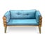 Dover Indoor- Covered Outdoor Sofa Set with One Coffee Table, Light Blue Carousel 6