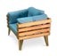 Dover Indoor- Covered Outdoor Sofa Set with One Coffee Table, Light Blue Carousel 7