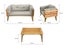 Dover Indoor- Covered Outdoor Sofa Set with One Coffee Table, Light Grey Carousel 3