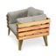 Dover Indoor- Covered Outdoor Sofa Set with One Coffee Table, Light Grey Carousel 8
