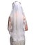 Bride with Singer layer pearl ribbon bow tie headdress rolled edge Carousel 3