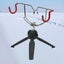 Portable Ice Fishing Rod Holder Easily Installation Double-Head Fish Carousel 4