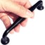 simple black metal cupboard handle 128mm holes Carousel 3
