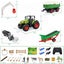 Kids Tractor Toy Farm Playset Remote Control Tractor, 2.4Ghz RC Tractor Carousel 5