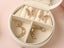 Small Jewelry Box Leather Travel Jewelry Storage Case for Earring Necklace White Carousel 4