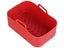 2Pcs Rectangle Air Fryer Silicone Pot Air Fryer Basket for Ninja DZ201 Red Carousel 2