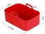 2Pcs Rectangle Air Fryer Silicone Pot Air Fryer Basket for Ninja DZ201 Red Carousel 3