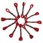 cross-stitch skeins sewing thread 24Pcs CrossStitch Thread Red Embroidery Glossy Carousel 2