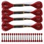 cross-stitch skeins sewing thread 24Pcs CrossStitch Thread Red Embroidery Glossy Carousel 5