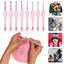 crochet hook 8Pcs Crochet Hook Thread Knitting Tools ABS Plastic Handle Carousel 7
