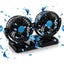 Car Fan DC Electric 2 Speed Dual Head Fans for Sedan SUV RV Boat -Blue Carousel 3