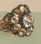 ___ Antique Georgian Solid Gold Silver Paste Ring Carousel 9
