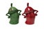 2Pcs Canister with Attitude Storage Canister Food Storage Jar with Lid Red Green Carousel 1