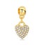 $1 reserve Gold Plated Heart Charm with Crystals Carousel 1