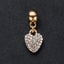 $1 reserve Gold Plated Heart Charm with Crystals Carousel 3