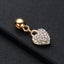 $1 reserve Gold Plated Heart Charm with Crystals Carousel 5